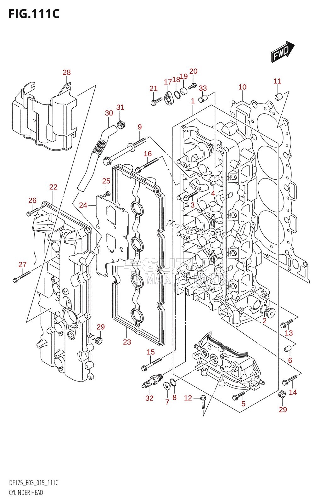 CYLINDER HEAD (DF150Z:E03)