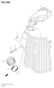 14003Z-410001 (2014) 140hp E01-Gen. Export 1 (DF140AZ) DF140AZ drawing SILENCER (DF115AT:E01)