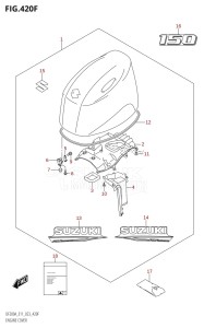 DF200AZ From 20003Z-340001 (E11 E40)  2023 drawing ENGINE COVER ((DF150AT,DF150AZ):(021,022,023))