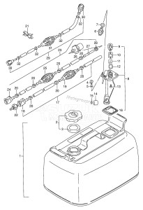 DT85T From 8501-011001 ()  1990 drawing FUEL TANK (WT,WQ,WHQ,MQ)