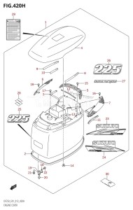 DF250 From 25003F-310001 (E01 E40)  2013 drawing ENGINE COVER (DF225Z:E40)