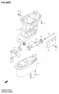 DF40A From 04003F-410001 (E01)  2014 drawing DRIVE SHAFT HOUSING (DF60AVTH:E01)