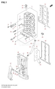 09003F-210001 (2012) 90hp E01 E40-Gen. Export 1 - Costa Rica (DF90A  DF90AT / DF90ATH  DF90ATH) DF90A drawing CYLINDER HEAD