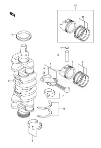 DF140 From 14001F-371001 (E40)  2003 drawing CRANKSHAFT