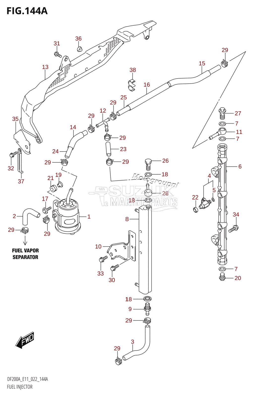 FUEL INJECTOR ((E01,E03):020,E11:021,(E03,E11):022)