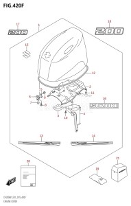 DF175AP From 17503P-910001 (E01 E40)  2019 drawing ENGINE COVER (DF200AP:E40)