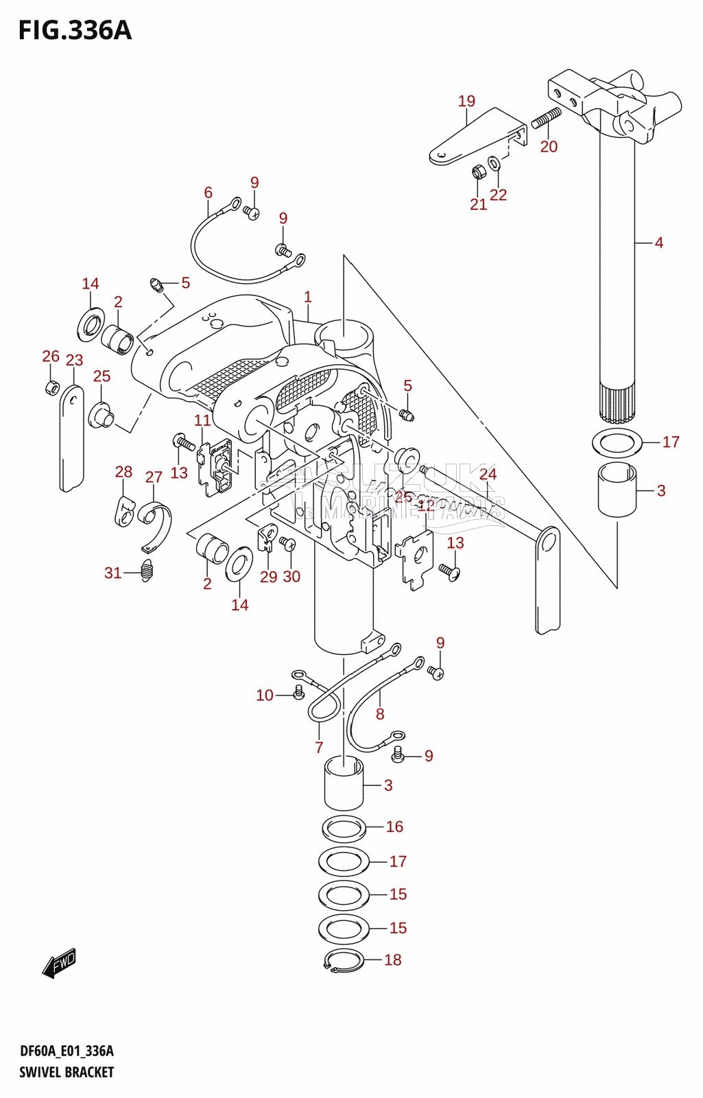 SWIVEL BRACKET (DF40AST,DF60AT,DF60ATH,DF60AWT,DF60AWTH)