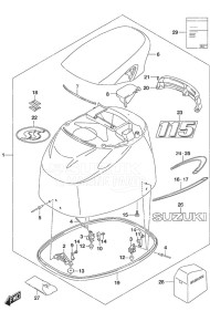 DF 115A drawing Engine Cover SS Model