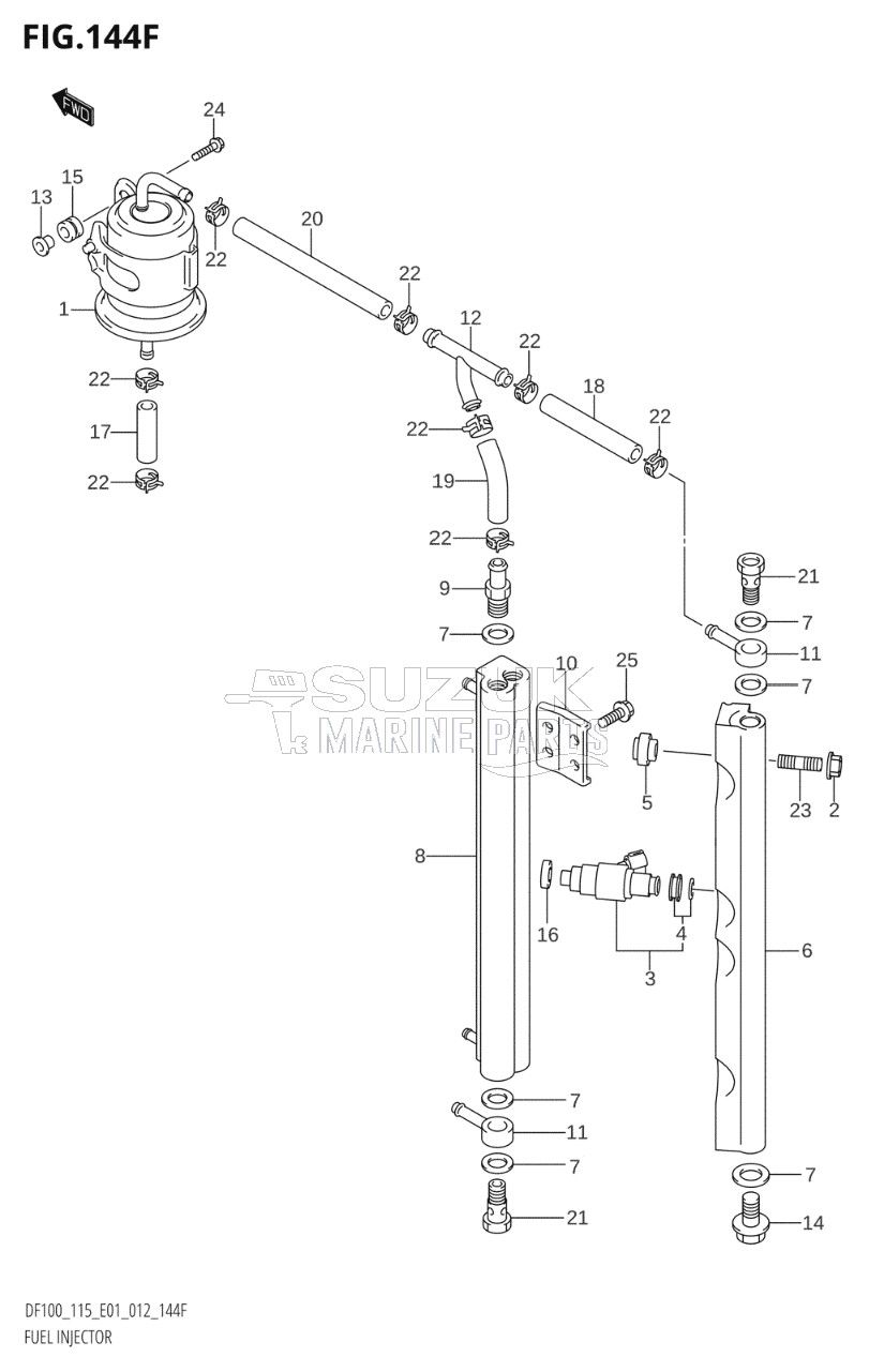 FUEL INJECTOR (DF115Z:E40)