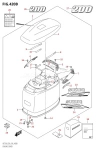 DF225T From 22503F-610001 (E03)  2016 drawing ENGINE COVER (DF200T:E03)