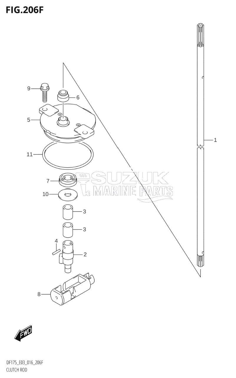 CLUTCH ROD (DF175TG:E03)