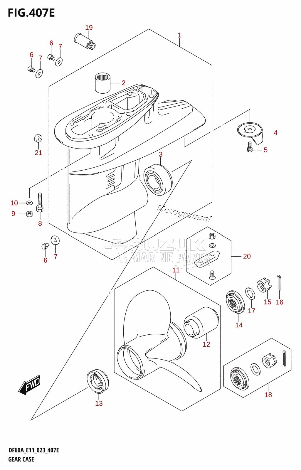 GEAR CASE ((DF60AQH,DF60ATH):E40)