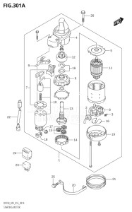 20002F-610001 (2016) 200hp E03-USA (DF200T) DF200 drawing STARTING MOTOR