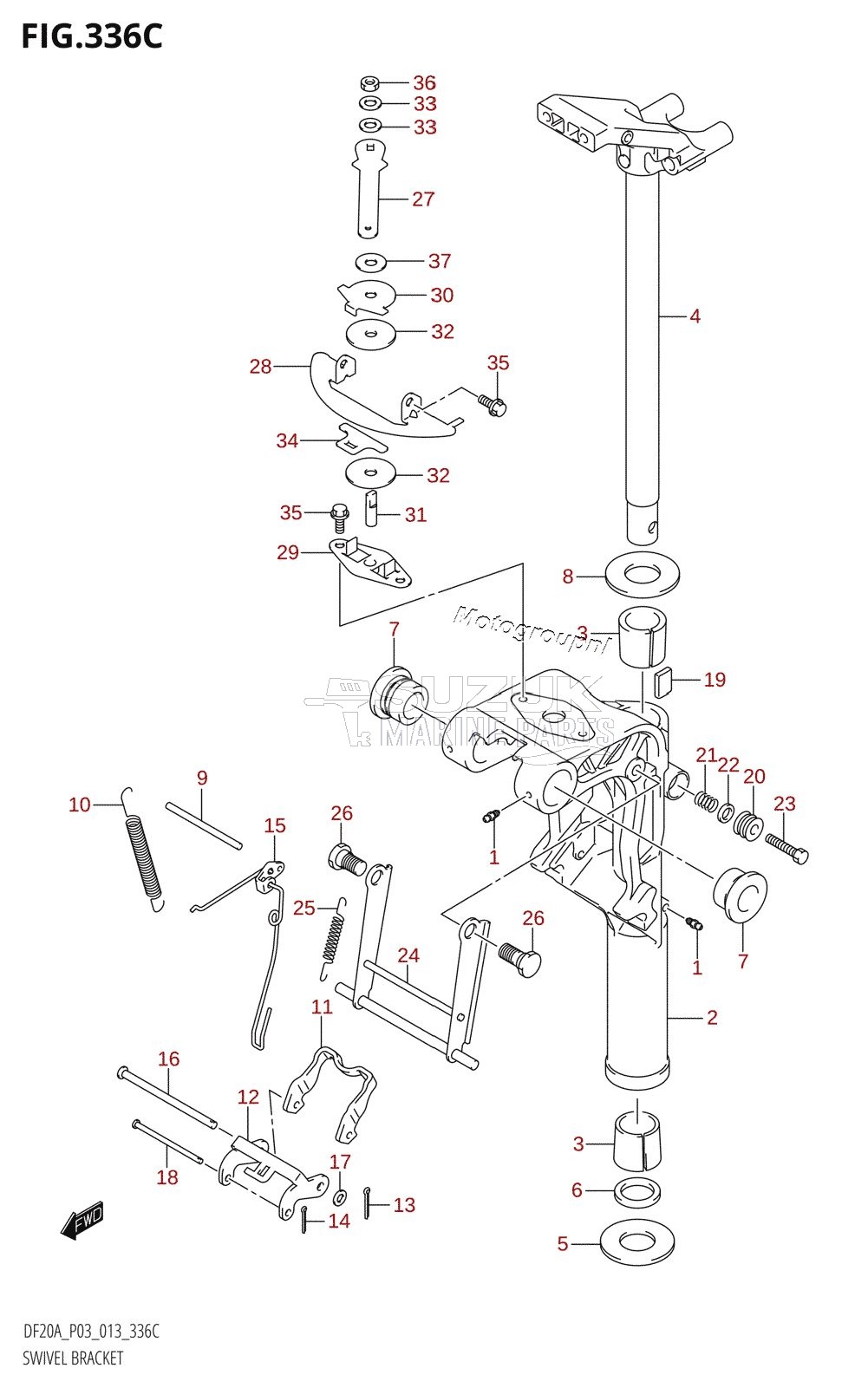 SWIVEL BRACKET (DF15A:P03)