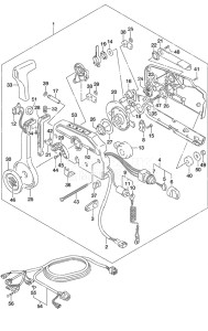 Outboard DF 9.9B drawing Remote Control w/Power Tilt