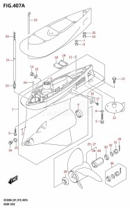 DF250AP From 25003P-910001 (E01 E40)  2019 drawing GEAR CASE