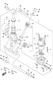 DF 300AP drawing Trim Cylinder w/Transom (L)