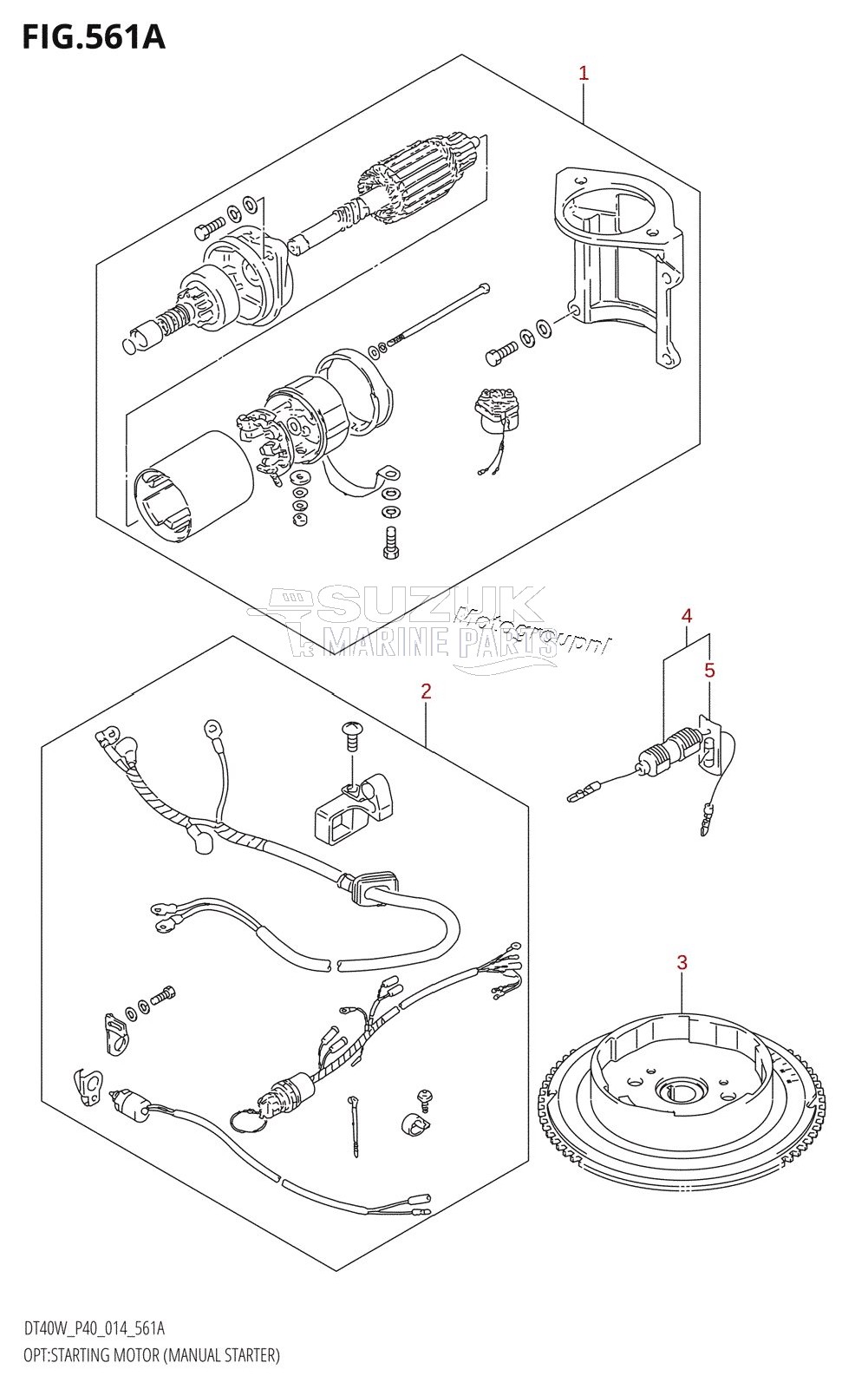 OPT:STARTING MOTOR (MANUAL STARTER) (DT40W:P40:M-STARTER)