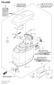 DF225T From 22503F-510001 (E03)  2015 drawing ENGINE COVER (DF200Z:E03)