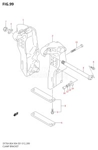 09003F-210001 (2012) 90hp E01 E40-Gen. Export 1 - Costa Rica (DF90A  DF90AT / DF90ATH  DF90ATH) DF90A drawing CLAMP BRACKET