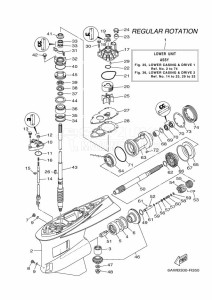 F350AETX drawing PROPELLER-HOUSING-AND-TRANSMISSION-1