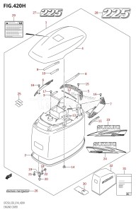 DF200Z From 20002Z-410001 (E03)  2014 drawing ENGINE COVER (DF225Z:E03)