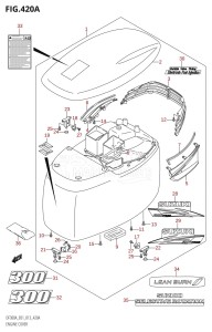 DF250A From 25003P-310001 (E01 E40)  2013 drawing ENGINE COVER (DF300A:E01)