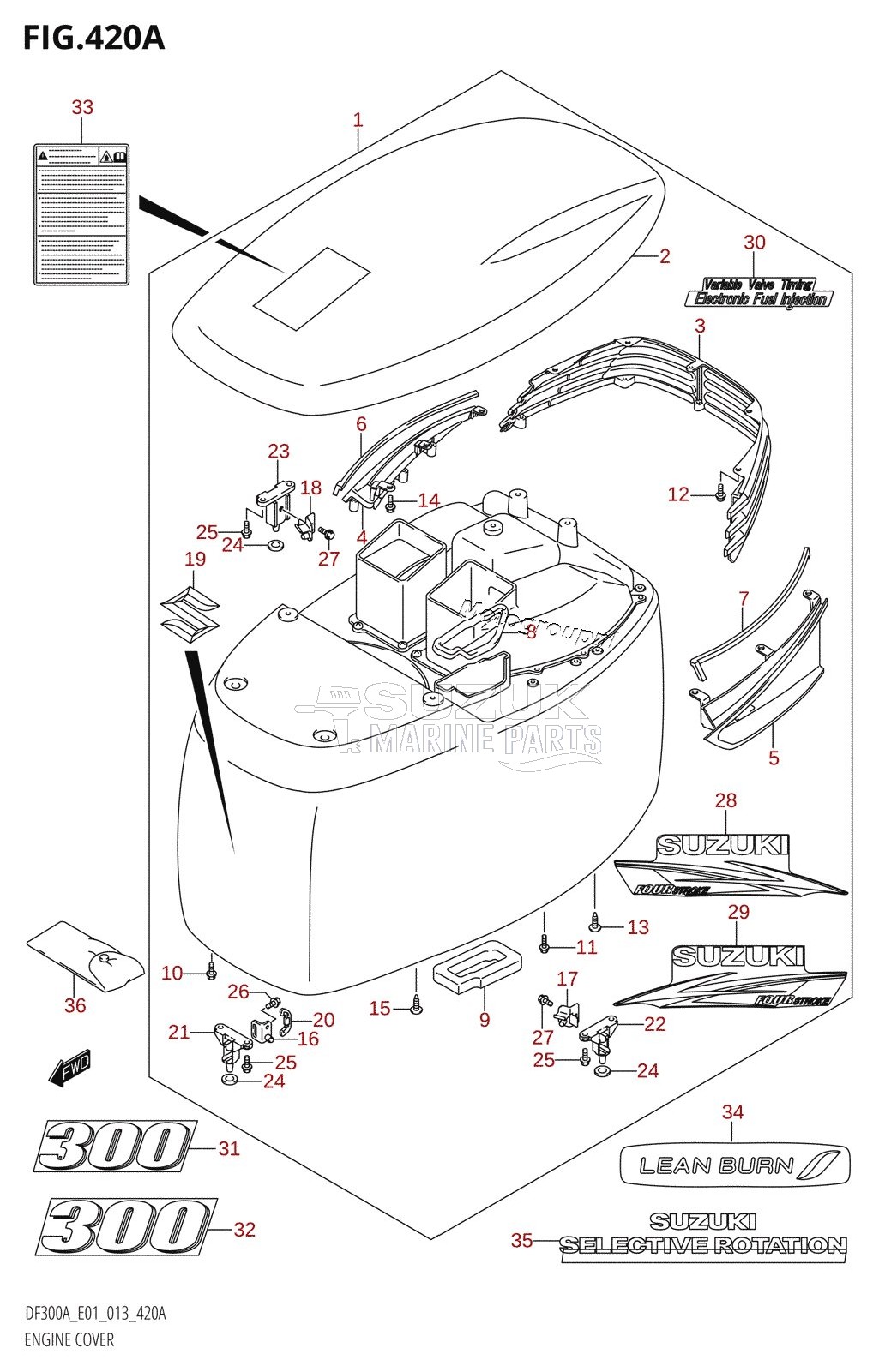 ENGINE COVER (DF300A:E01)