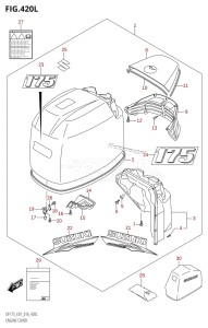 DF175ZG From 17502Z-610001 (E01 E40)  2016 drawing ENGINE COVER (DF175T:E40,DF175Z:E40)