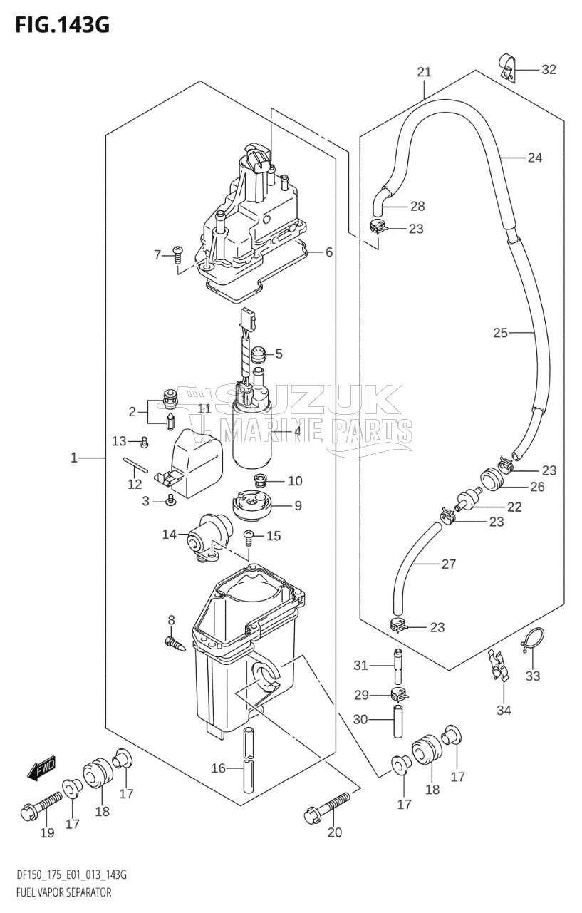 FUEL VAPOR SEPARATOR (DF175Z:E01)