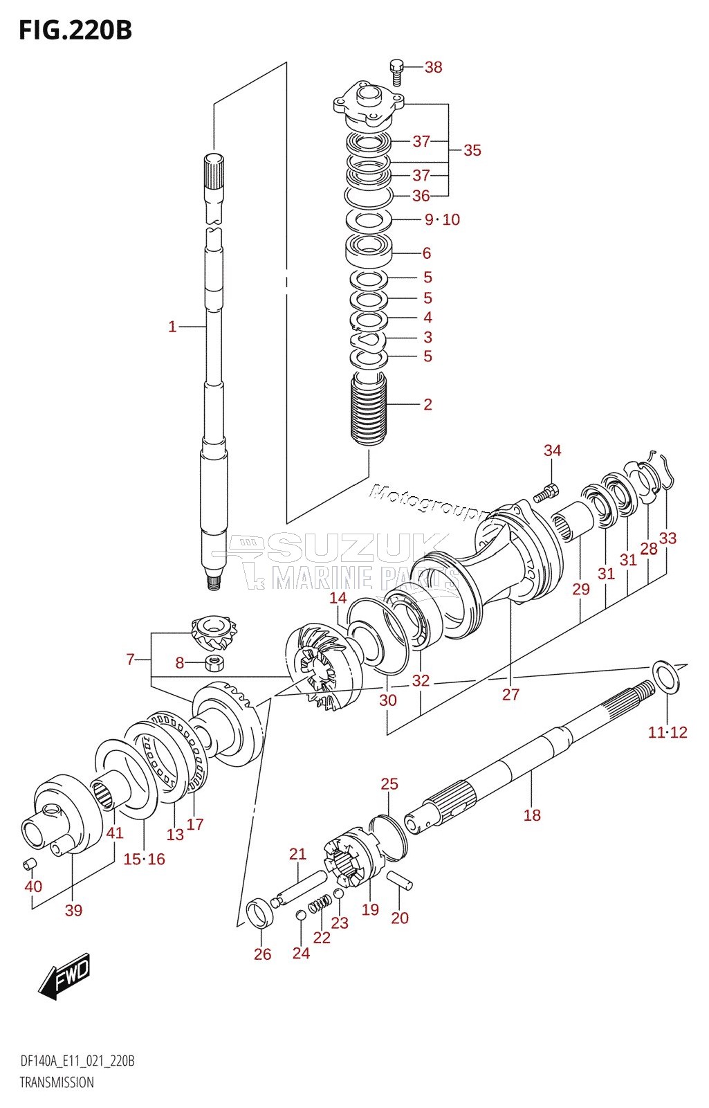 TRANSMISSION (DF115AT,DF140AT)