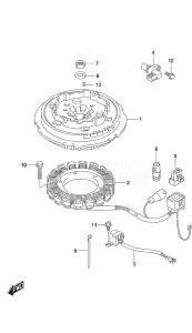 Outboard DF 25A drawing Magneto Manual Starter