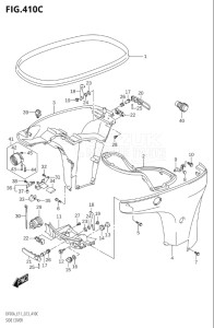 09003F-040001 (2020) 90hp E01 E40-Gen. Export 1 - Costa Rica (DF90ATH) DF90A drawing SIDE COVER (DF70ATH,DF90ATH)