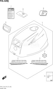 00403F-340001 (2023) 4hp P01-Gen. Export 1 (DF4A) DF4A drawing ENGINE COVER (DF6A:(021,022,023))