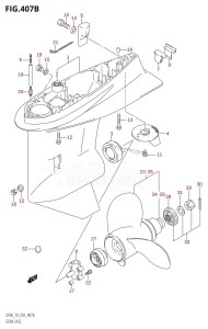 DF70 From 07001F-251001 (E03)  2002 drawing GEAR CASE (K1,K2,K3,K4,K5,K6,K7,K8,K9)