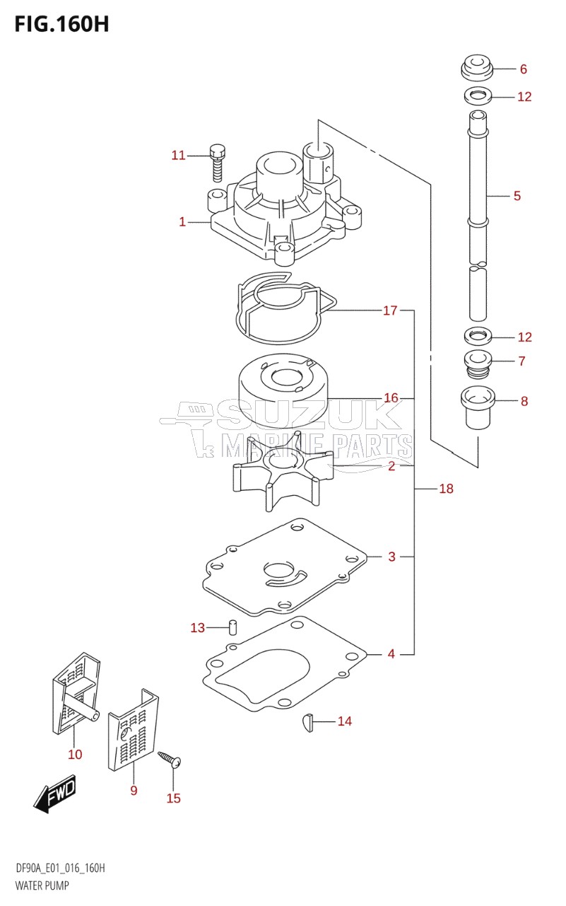 WATER PUMP (DF90A:E40)