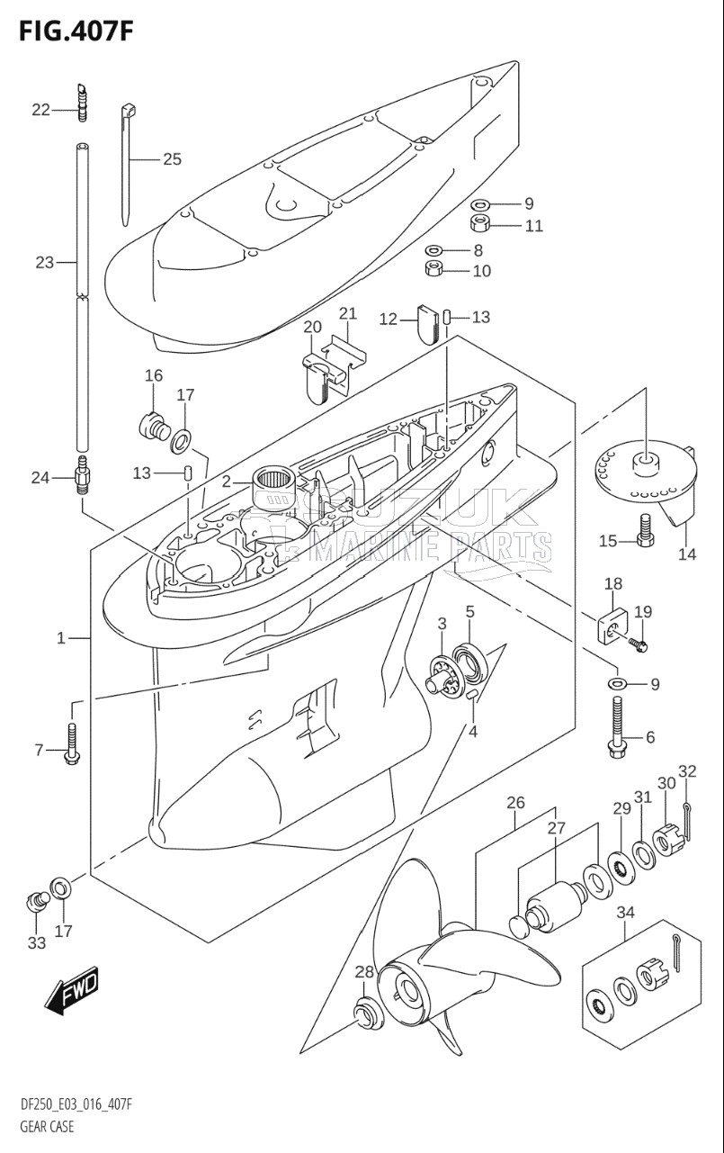 GEAR CASE (DF250Z:E03)