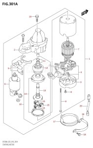 DF200Z From 20002Z-810001 (E03)  2018 drawing STARTING MOTOR