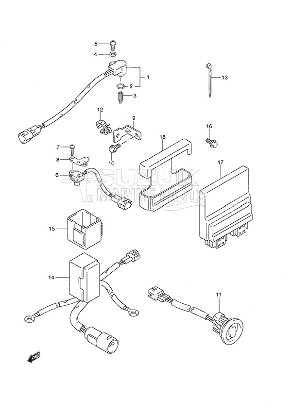 PTT Switch/Engine Control Unit