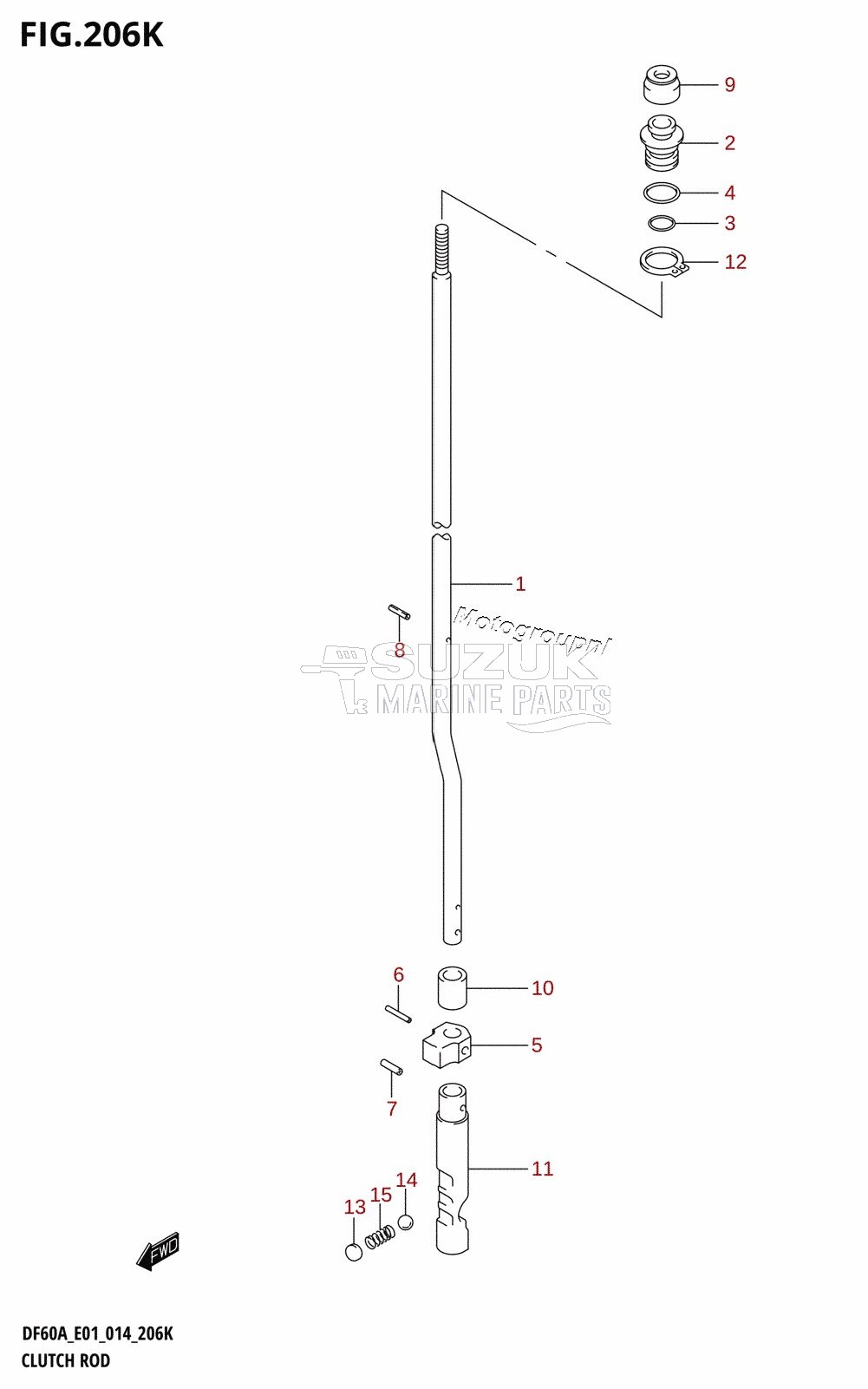 CLUTCH ROD (DF60AQH:E40)