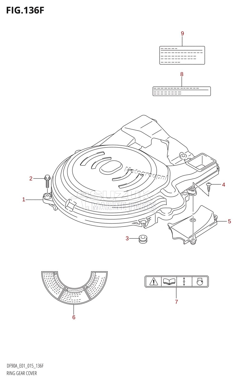 RING GEAR COVER (DF80A:E40)