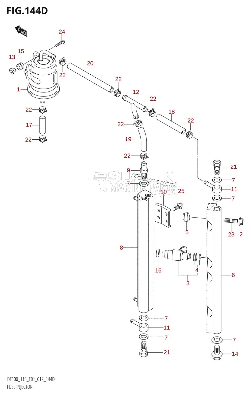 FUEL INJECTOR (DF115T:E40)