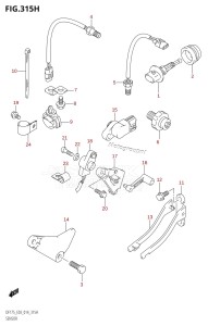 DF150Z From 15002Z-410001 (E03)  2014 drawing SENSOR (DF175ZG:E03)