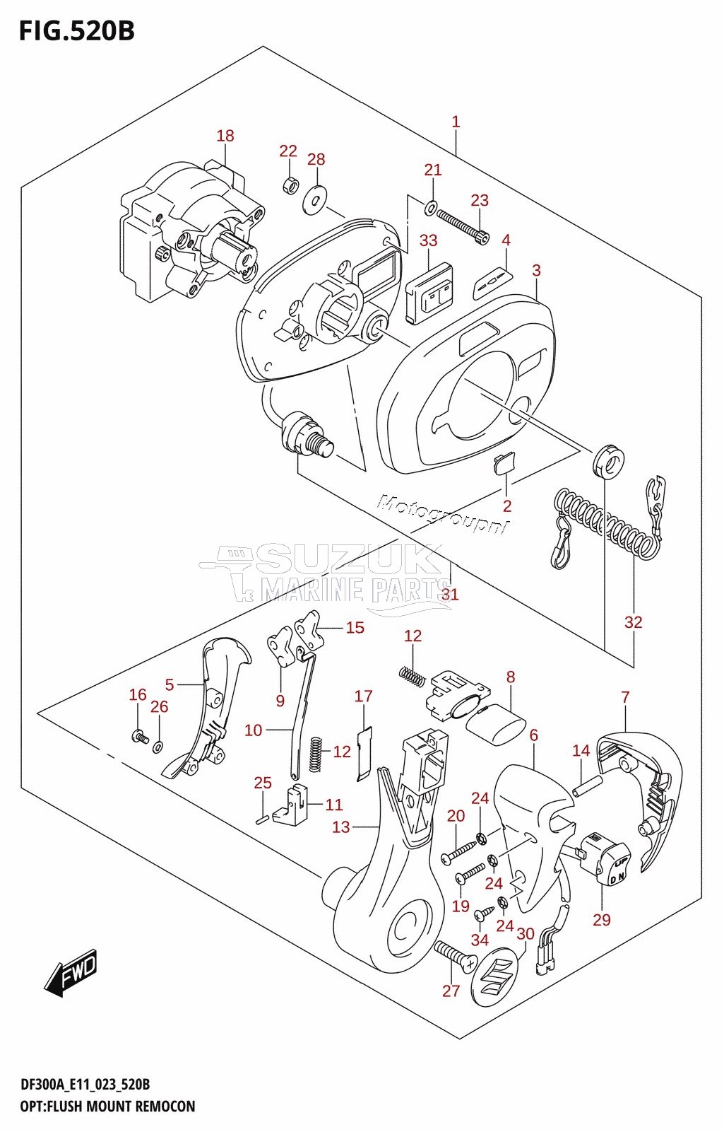 OPT:FLUSH MOUNT REMOCON (022,023)