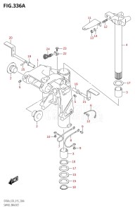 05004F-510001 (2005) 50hp E03-USA (DF50AVT) DF50A drawing SWIVEL BRACKET (DF40A:E03)