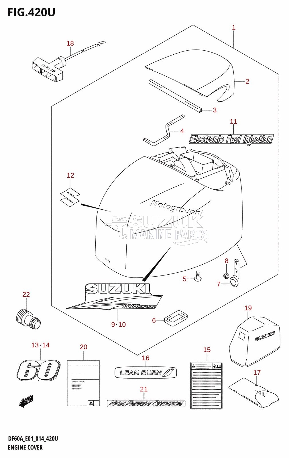 ENGINE COVER (DF60AVTH:E40)