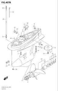 20003Z-610001 (2016) 200hp E03-USA (DF200AZ) DF200AZ drawing GEAR CASE (DF200AZ:E03)