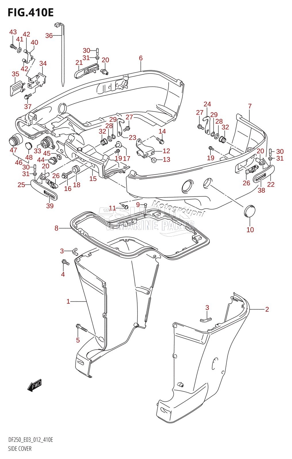 SIDE COVER (DF250T:E03:(X-TRANSOM,XX-TRANSOM))