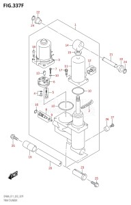 04003F-340001 (2023) 40hp E01 E11-Gen. Export 1-and 2 (DF40A  DF40AQH  DF40AT  DF40ATH) DF40A drawing TRIM CYLINDER ((DF50AVT,DF50AVTH,DF60AVT,DF40ASVT,DF60AVTH):(022,023))