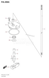 DF225Z From 22503Z-710001 (E01 E40)  2017 drawing CLUTCH ROD (DF225Z:E01)